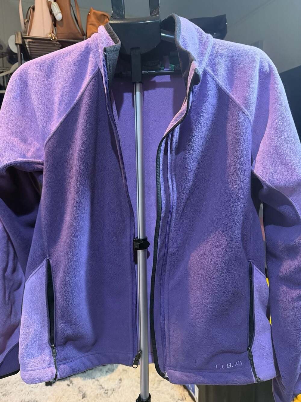 L.L. Bean Women's Purple Full Zip Fleece Jacket Size Large Regular